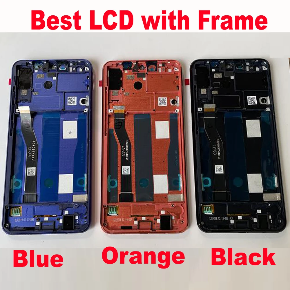 100% Original Touch Screen Digitizer LCD Display Assembly with Frame For Lenovo Z5S L78071 Glass Sensor Panel Mobile Pantalla | Мобильные