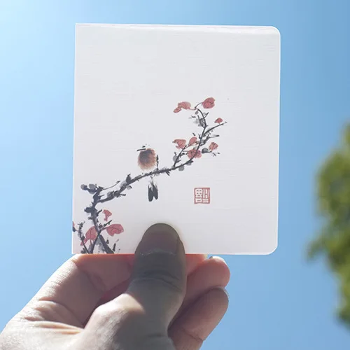 

10pcs Creative Simple Classical Chinese Style Hipster Folding Greeting Card Customizatio