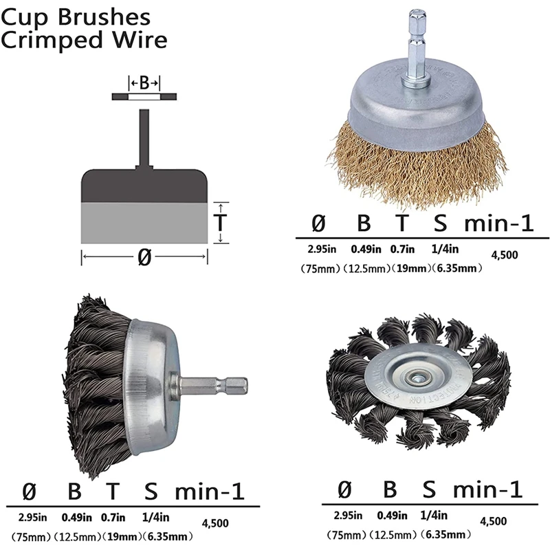 Акция! 6 шт./упаковка щётки для удаления ржавчины/коррозии/краски | Инструменты