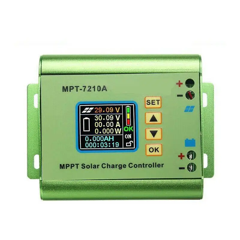 MPT 7210A LCD MPPT Контроллер заряда солнечной панели алюминиевый сплав для литиевой