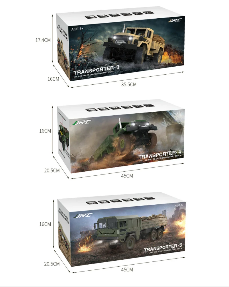 Электрический подарок для мальчика пульт дистанционного управления 4x4 RC Monster Military Car1: 16 езды на автомобиле Рок Гусеничный внедорожный RTR Радиоуправляемая машина