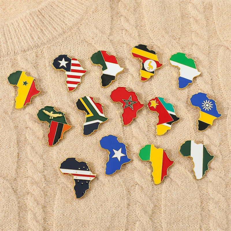 Металлическая Булавка для лацкана с флагом булавка значок Замбии Уганды либеры