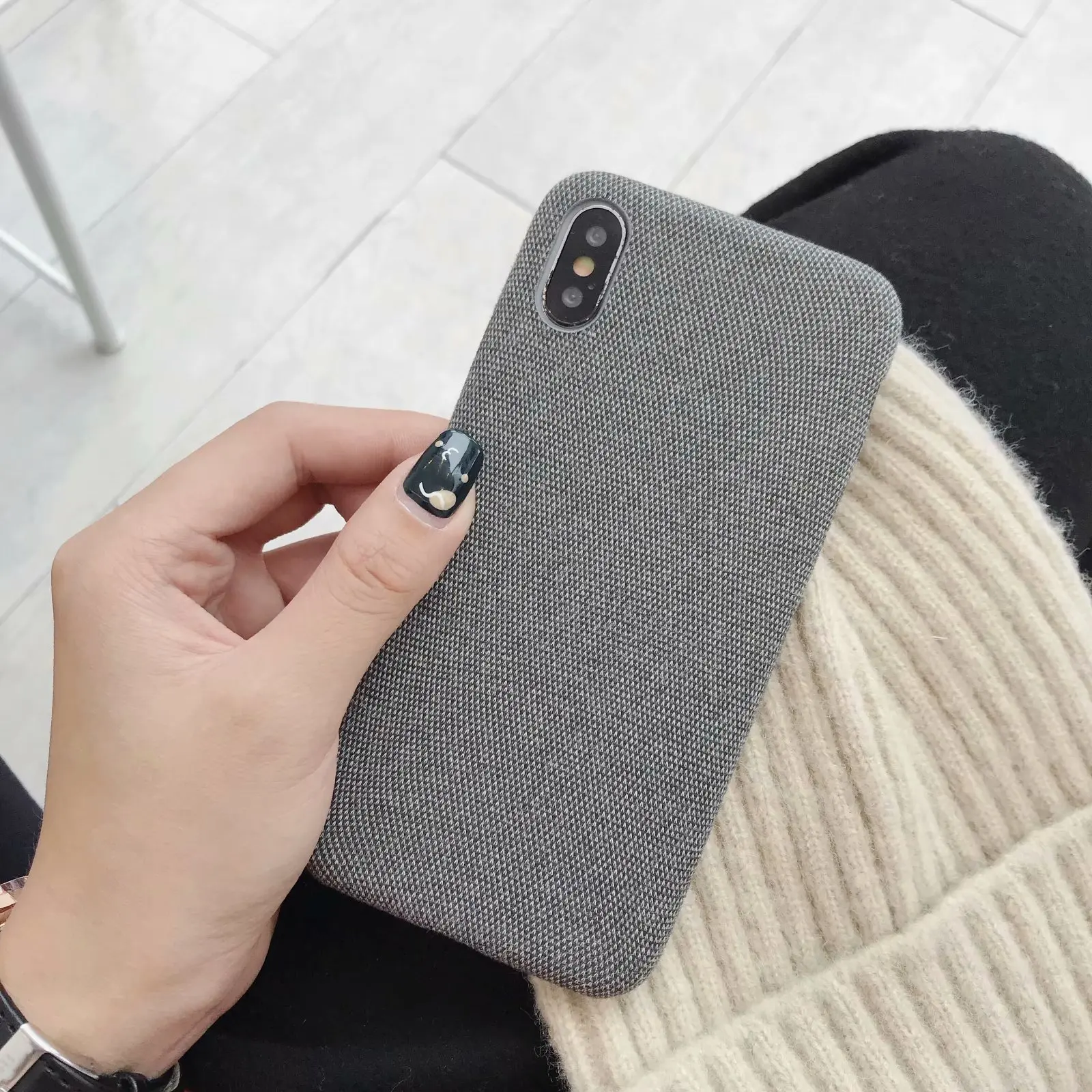 Мягкий ТПУ чехол для Iphone 11 Pro MAX X XR XS 8 7 6S Plus тонкая ткань имитация телефона задняя