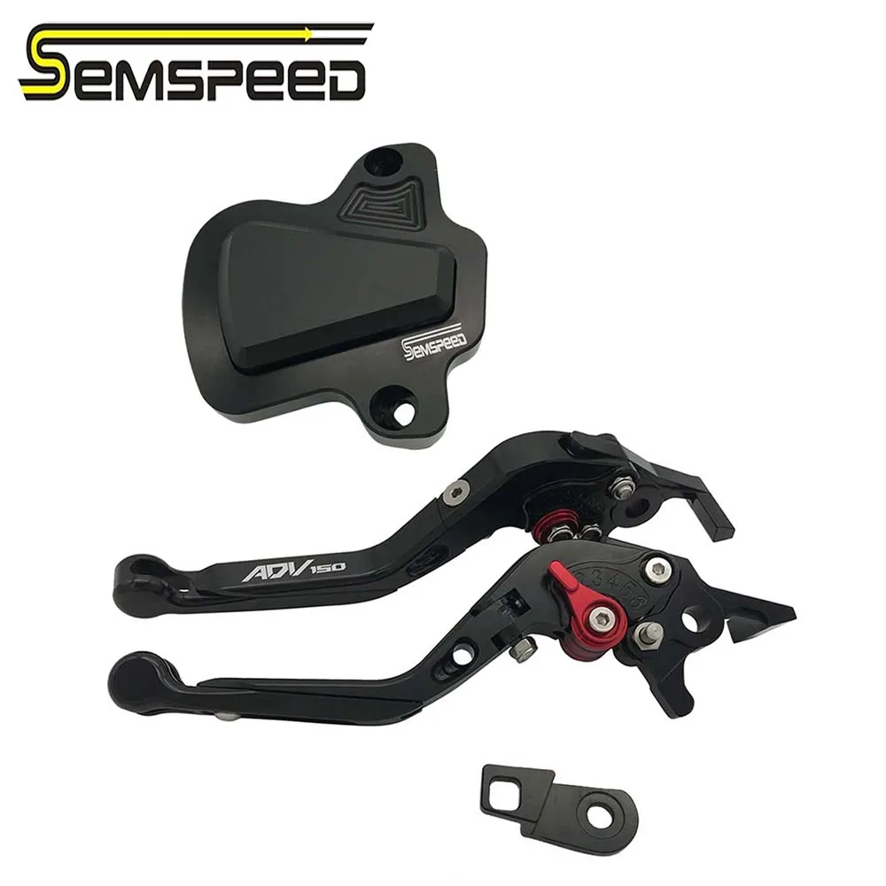 SEMSPEED For ADV150 ADV 150 2019 2020 Parking Lever Engine Guard Cover Pad Protector Kit CNC Motorcycle Foldable Brake Levers | Автомобили
