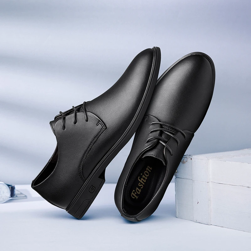 

2021 Spring and Summer Commercial Classic Low-top Casual Lace-up Leather Shoes Size Soft Breathable 37-45
