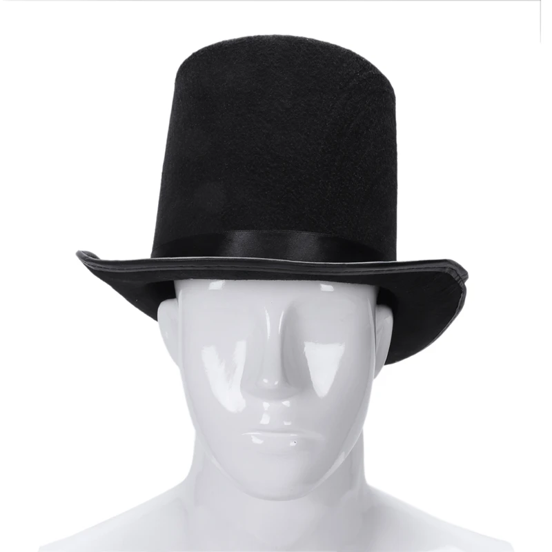 

ician Black Hat Halloween Hat Jazz Hat black