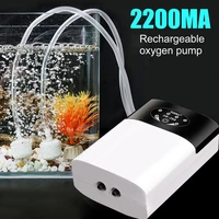 internal aquarium rechargeable silent oxygen pump turtle tank built in usb charging port portable fish tank air pump