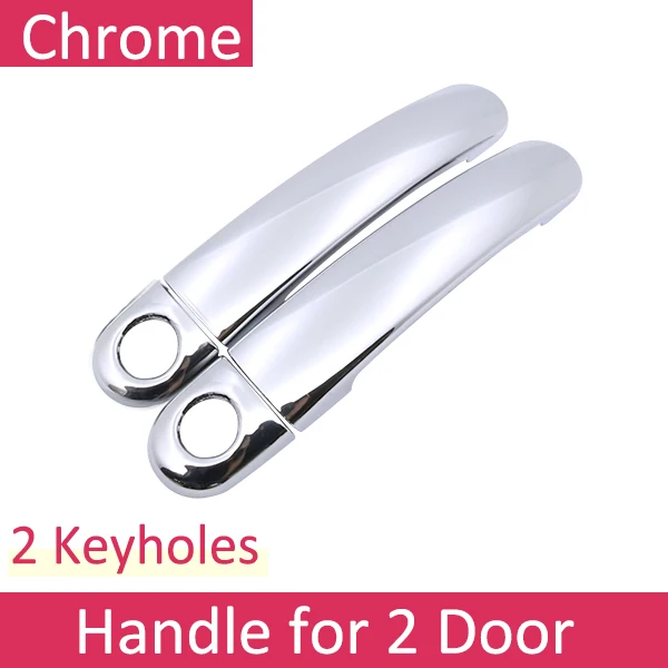 2Door 2 Keyhole Для Seat Ibiza MK3 6L 2003~ 2009 хромированная наружная дверная ручка крышка автомобильные аксессуары наклейки Набор отделки 2004 2005 2006 2007 2008 - Название цвета: 2Door 2 Keyhole