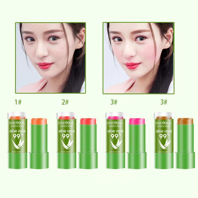 Профессиональный Румяна-стик с алоэ водостойкие Румяна для макияжа стойкие