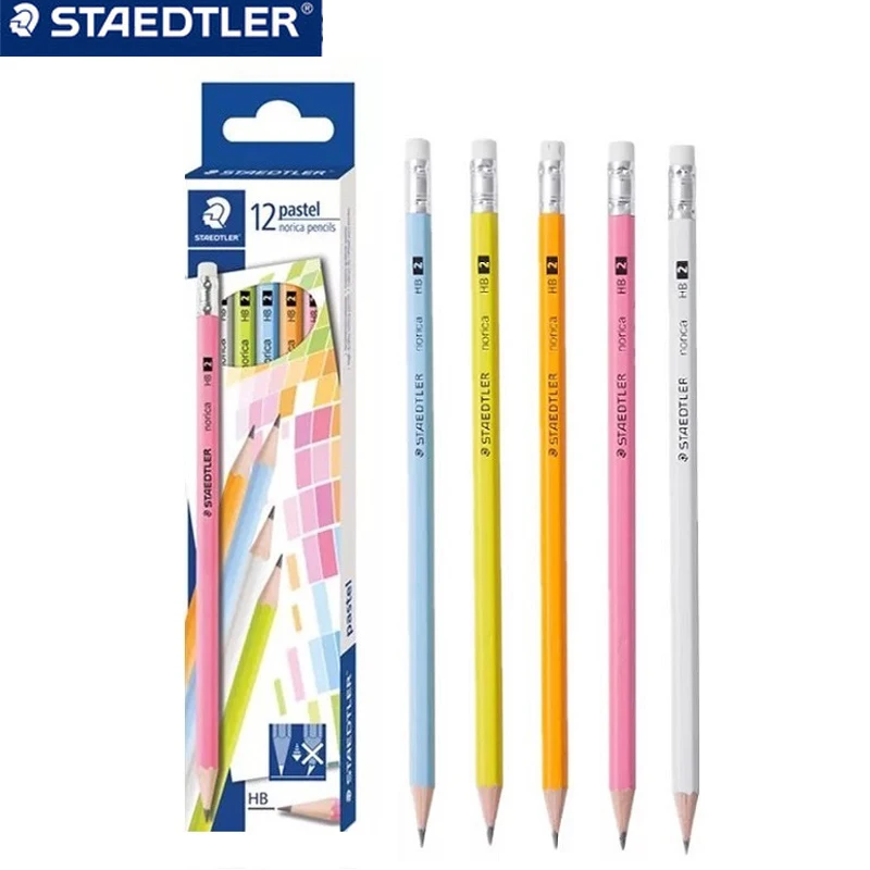 12 шт. STAEDTLER 132 Macaron/неоновая Шестигранная ручка 2B HB карандаш для студентов с
