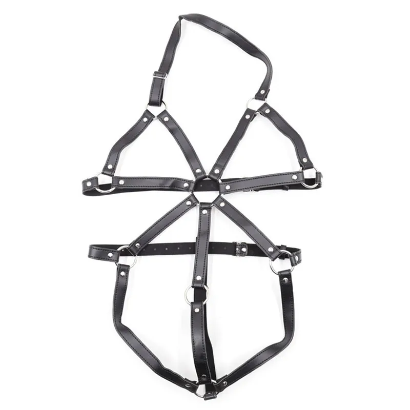 

Adult Products PU Leather Body Harness For Women Fetish Slave Bondage Restraints Exposed Breast Chastity Belt Erotic Accessories