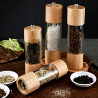 salt and pepper grinder glass pepper mill with strong adjustable ceramic grinder kitchen cooking tools