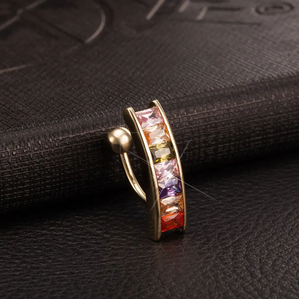 Простой цельный циркониевый пупок подарок Preresent кристалл сексуальные женские