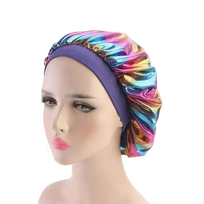 Красочные Для женщин шелковистые DU-RAG волосяной покров аксессуары волна шапки