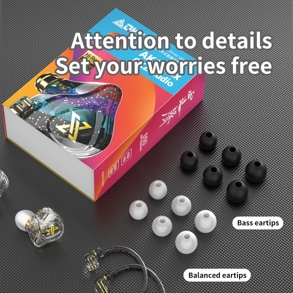 qkz ak6 max earphones 1 dynamic hifi bass earbuds in ear monitor headphones sport noise cancelling headset free global shipping