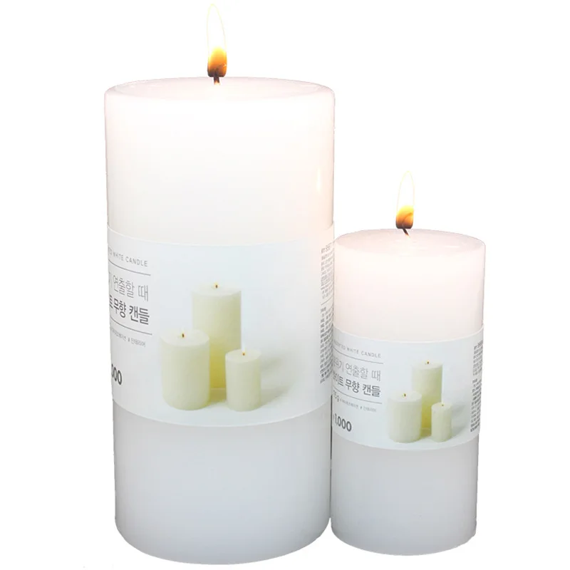 Nordic White Candles Smokeless Romantic Handmade for Wedding Party Home Banquet Table Decoration Church Supplies Christmas Gift | Дом и сад