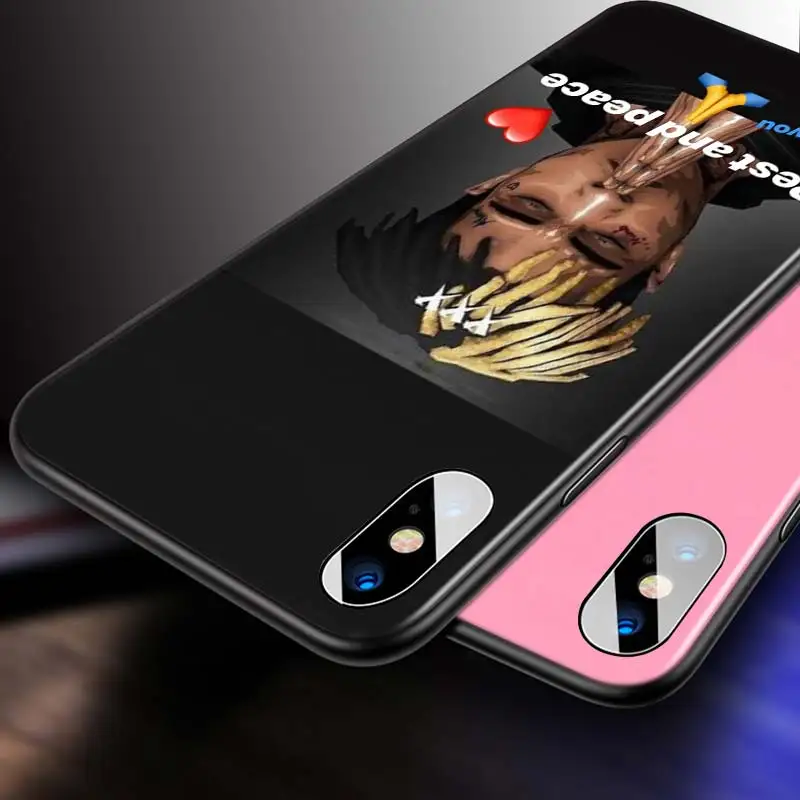 

For iPhone 12 11 Pro Max mini Bright Black Case Lil XXX Tentacion for iPhone Max XR X 8 7 6 Plus 5S SE Phone Case