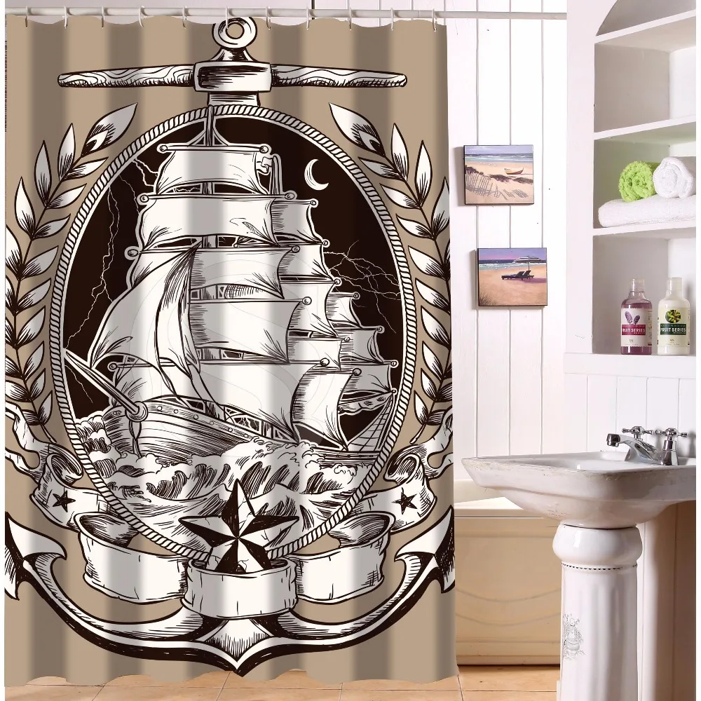 Оригинальная Водонепроницаемая занавеска для ванной из полиэфира