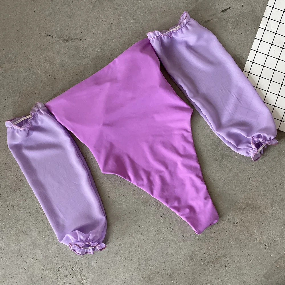 Комплект бикини женский из двух предметов сетчатый Прозрачный Бюстгальтер-бандо