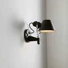 Artpad современный прикроватный настенный светильник с переключателем ВКЛ.ВЫКЛ. Серебристый черный E27 светодиодный регулируемый настенный светильник для чтения 110 В 220 В