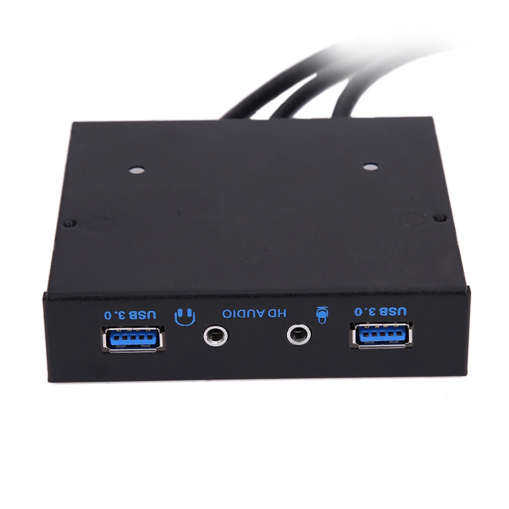 

PC Floppy Expansion Front Panel 3.5" 20Pin to 2 USB 3.0 Port HUB + HD Audio add 2xUSB3.0-Port Hub and HD Audio Port to Desktop