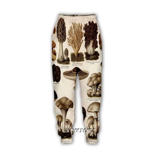 

New Unisex Mushroom Art 3D Print Causal Clothing Fashion Men Women Hip Hop Pants Plus Size S-7XL Trouser Jogger Men