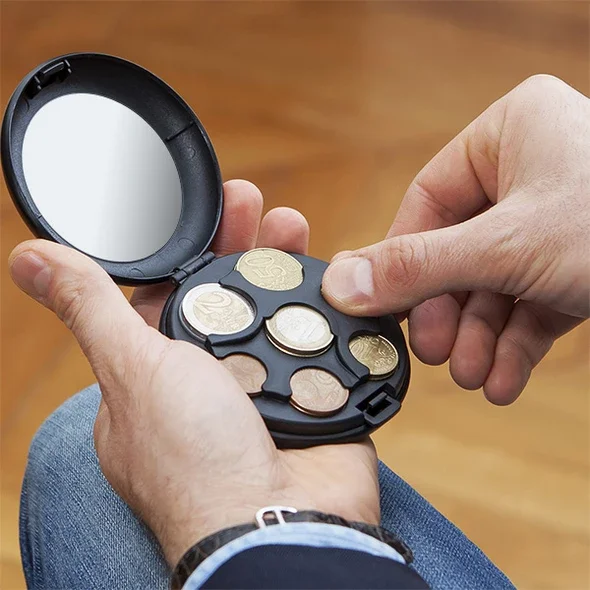 10 Colors Aluminum Alloy Coin Dispenser Euro Dollar Box Coins Purse Wallet Holders Storage Organizer Money Boxes |