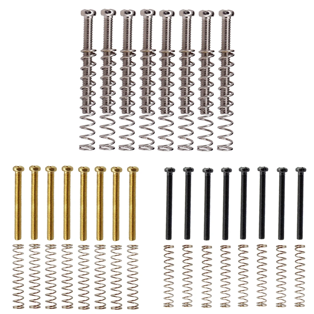 

8x Frame Fix Adjust Screws + Springs Set for Electric Guitar Parts