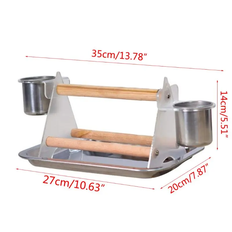 Настольная треугольная подставка для лестницы поднос попугаев птиц карабинов