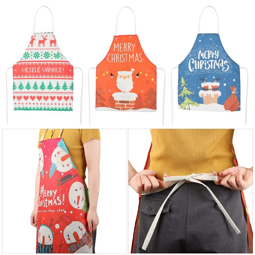 Рождественское украшение из льняной ткани для домашней кухни защита от жира