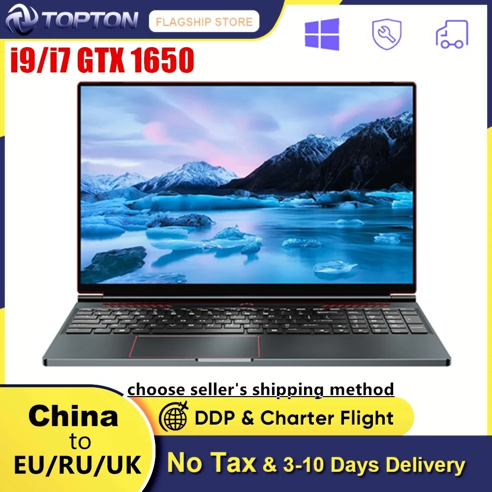 15 6-дюймовый игровой ноутбук Windows 10 Intel Core i9 8950HK i7 16 1 H Nvidia GTX 9750 4G металлический