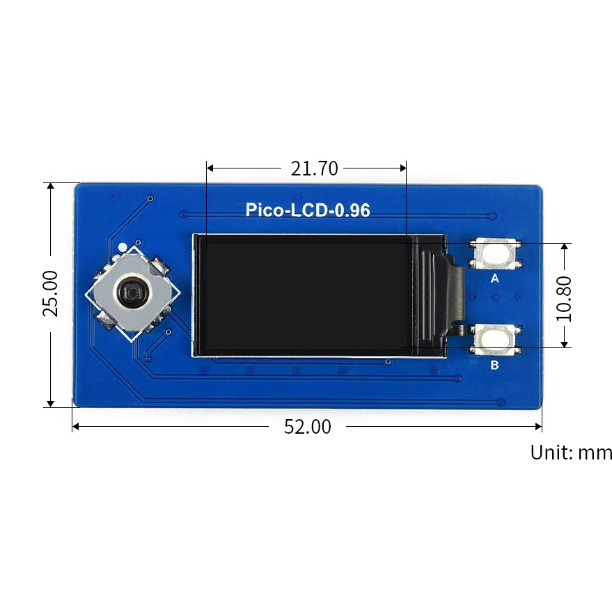 Модуль ЖК-дисплея 0 96 дюйма RGB для Raspberry Pi Pico 65K 160 ×80 IPS экран ST7735S драйвер |