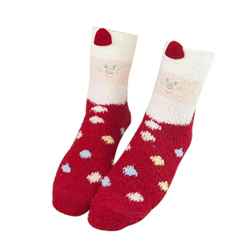 Women Girls Colorful Indoors Fluffy Fuzzy Slipper Socks 3D Cute Animals Winter Warm Crew Value Pack | Женская одежда