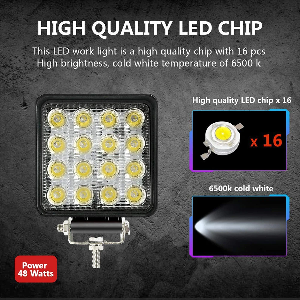 12v 48 Вт Автомобильный светодиодный светильник бар 24v изогнутые пятно луча Offroad