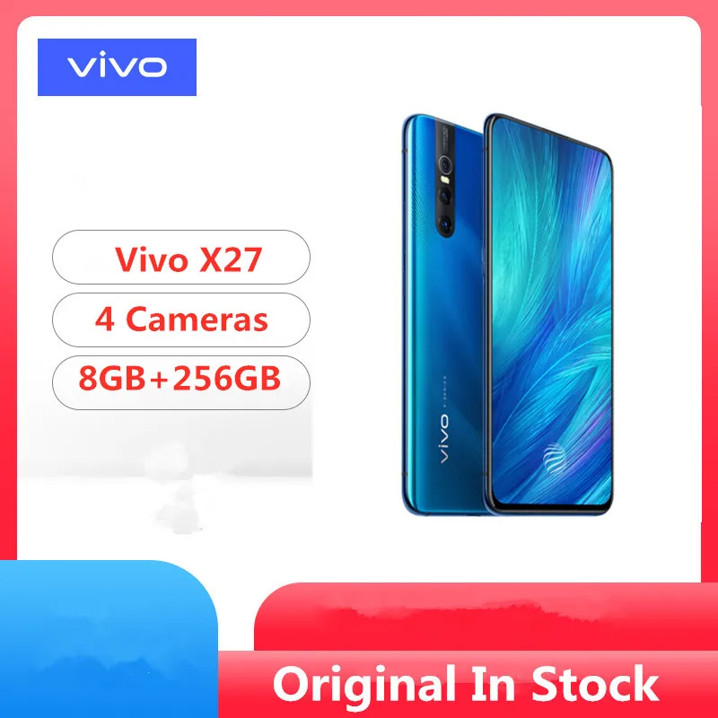 Смартфон Vivo X27 4G LTE Snapdragon 710 Android 9 0 6 39 дюйма IPS 256 x 8 + Гб сканер отпечатка пальца 48
