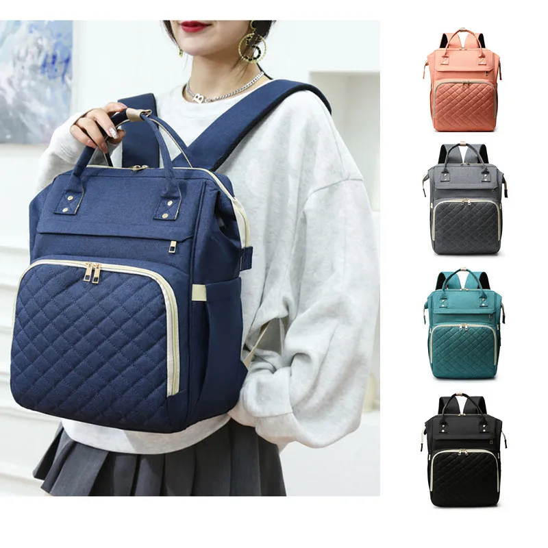 

Multi-Function Diaper Backpack Foldable Oxford Cloth Stroller Nappy Maternity Bag Large Capacity Outdoor Bed Mommy Crib Pack