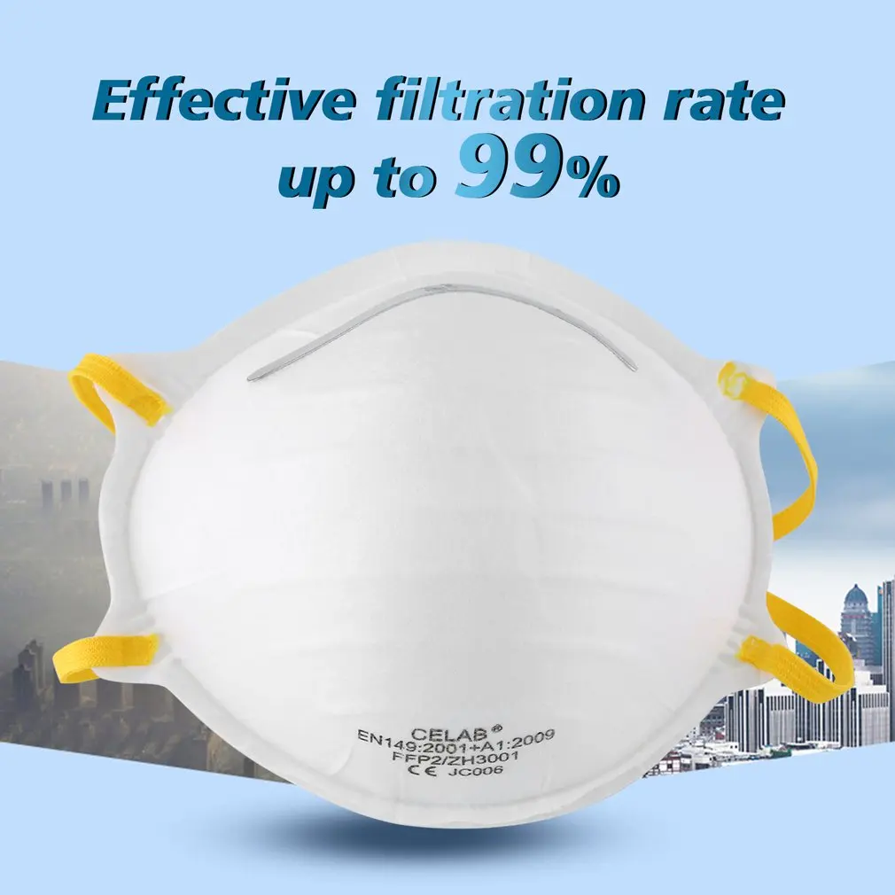 

Ffp2 Mascarillas Head-Mounted Approved Protective Mask 95% Filter High Efficiency Filtration Adjustable 3D Fitting Face Masks