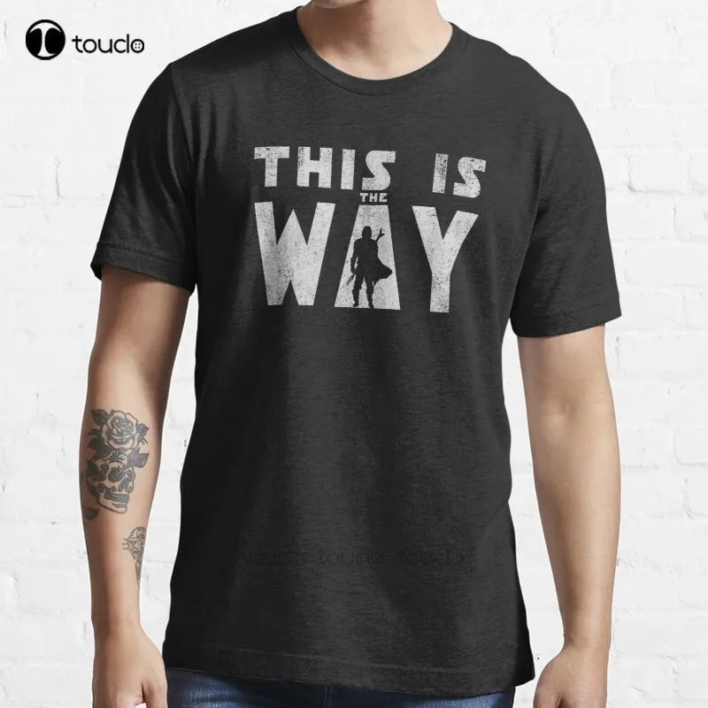 

New This Is The Way Mando Retro Grey T-Shirt Cotton Men Tee Shirt teacher shirts for women Custom aldult Teen unisex