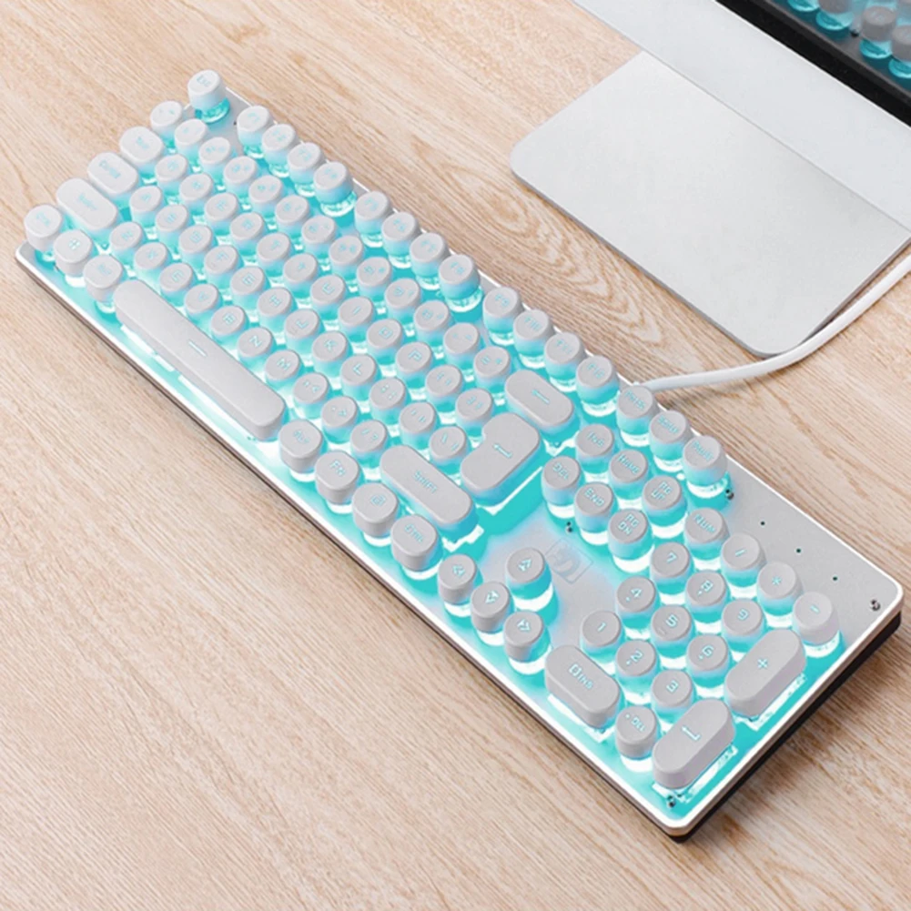 K100 стимпанк Ретро Keycap USB Проводная игровая механическая клавиатура с подсветкой |