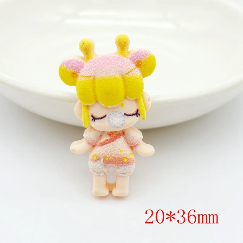 10pcs Kawaii Resin Mix Lovely Little Girls Flat Back Cabochon Crafts Clothing DIY Scrapbooking Accessories G74 images - 6