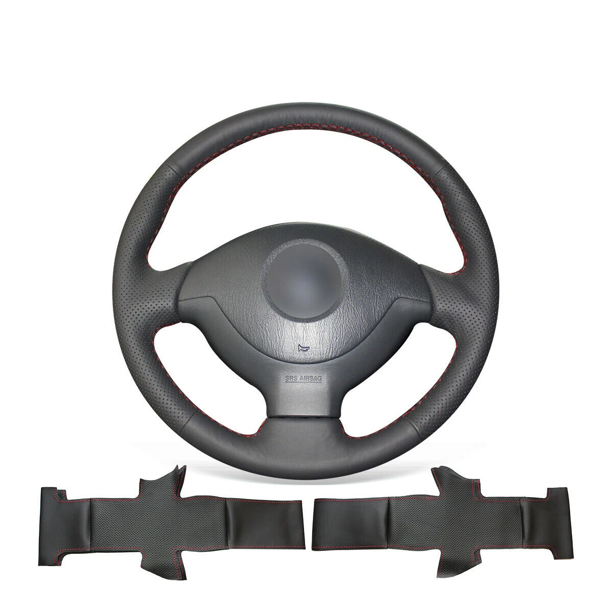

For Suzuki Jimny 2005-2014 Black Genuine Leather DIY Car Steering Wheel Cover For Car-Styling Car Accessories Interior Products