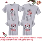 Одинаковая хлопковая одежда для матери, отца, дочери, сына, рубашки с надписью и принтом медведя, семейные рождественские Мультяшные наряды