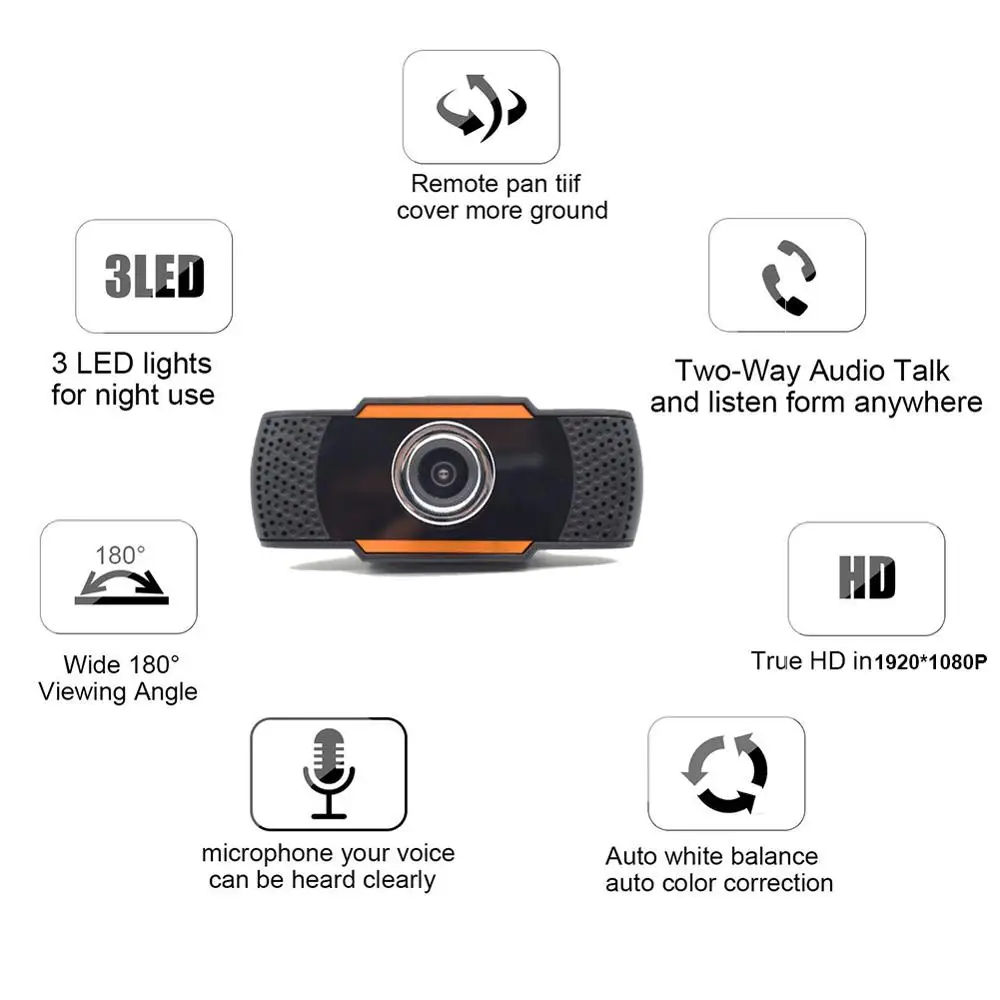 Веб-камера K21 2 0 HD 1080p USB с цифровым микрофоном | Электроника