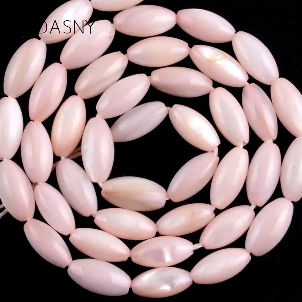 

Natural Stone Pink Mop Shell Beads For Jewelry Making 5*10mm Spacer Loose Beads Fit For Necklace Bracelet Accessories 15" Strand