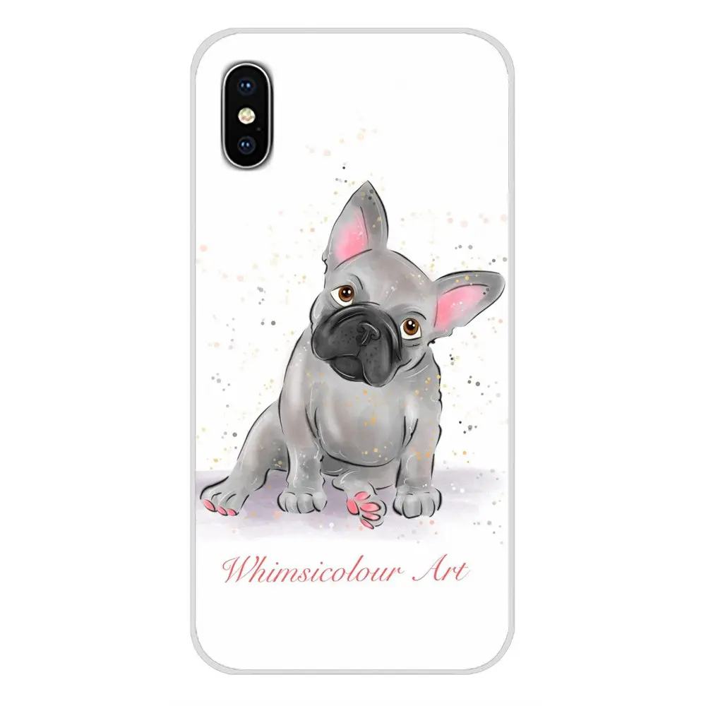 Вертикальный силиконовый чехол с французским бульдогом для Huawei G7 G8 P7 P8 P9 P10 P20 P30 Lite