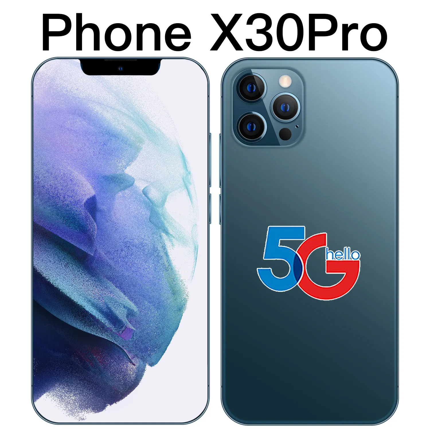 Tel&eacute;fono Inteligente X30 Pro versi&oacute;n Global, smartphone con pantalla de 6,7 pulgadas, Deca Core, 32MP, MTK6889, 6800Mah, 512GB + 12GB, Android 10-4