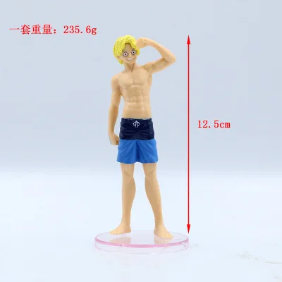 

Six Swimwear One Piece Hand-Held Luffy Saab Ace Female Emperor Nami Brin Action Character Model Toys