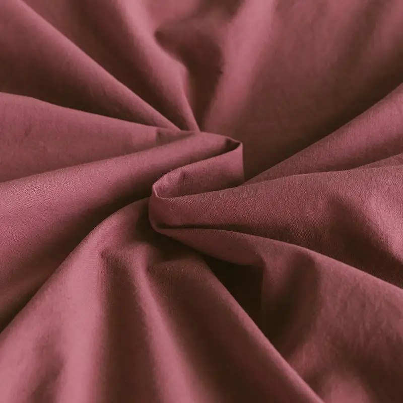 Комплект постельного белья из мытой хлопковой ткани два цвета | Дом и сад