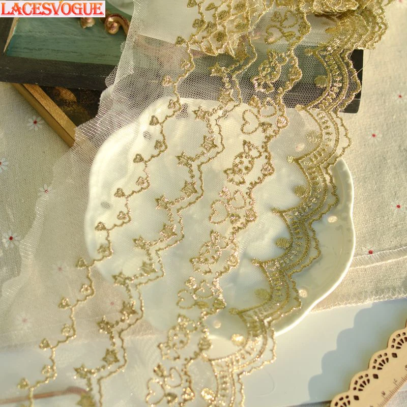 

Mesh Embroidery Lace Trim Handmade DIY Garment Needlework Sewing Accessories Fabric Clothing Decoration 19Yards/Lot 4-7cm 230