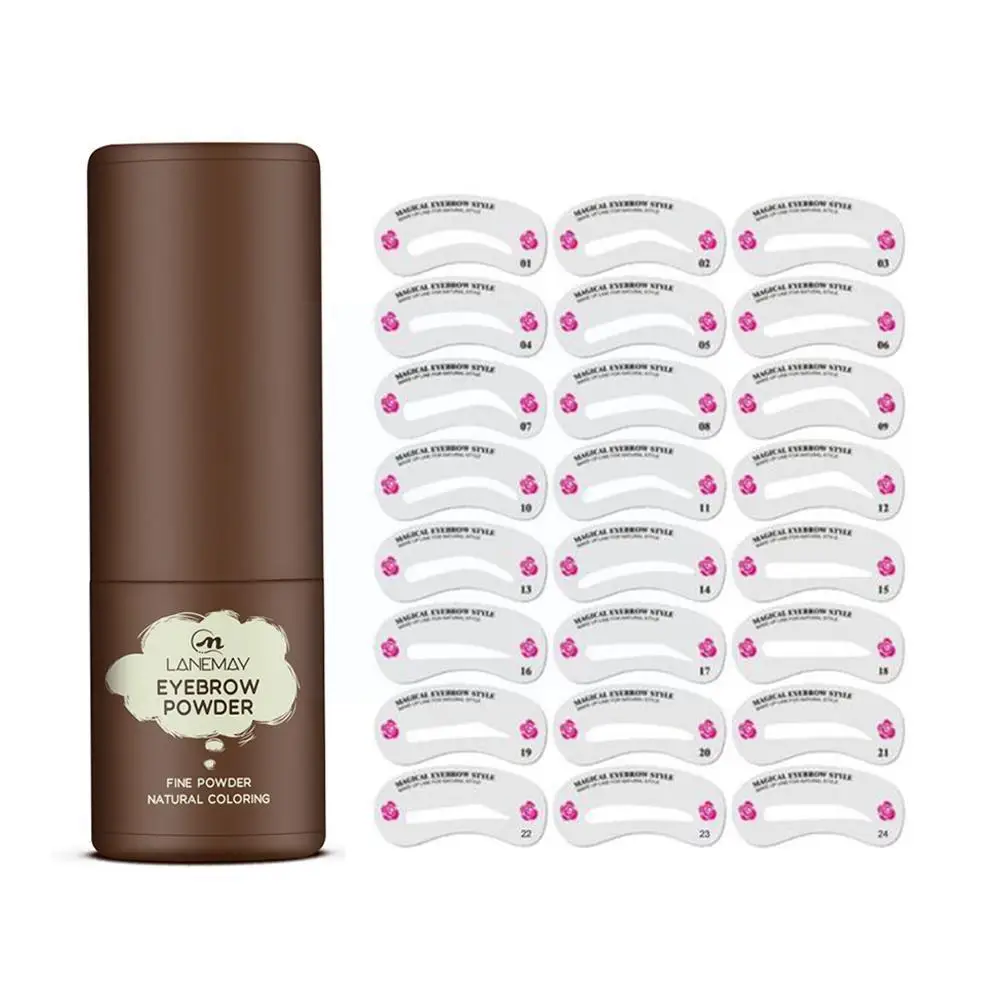 

Portable Waterproof Eyebrow Print Waterproof Lasting Black Natural Brow Eyes Shaping Stamp Kit Cosmetics Makeup Step One Br A2T3